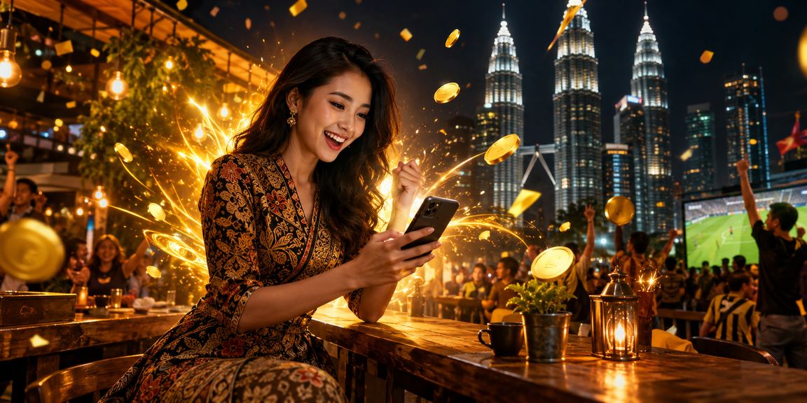 Pemain Kuala Lumpur menikmati permainan meja melalui telefon bimbit dengan motif batik
